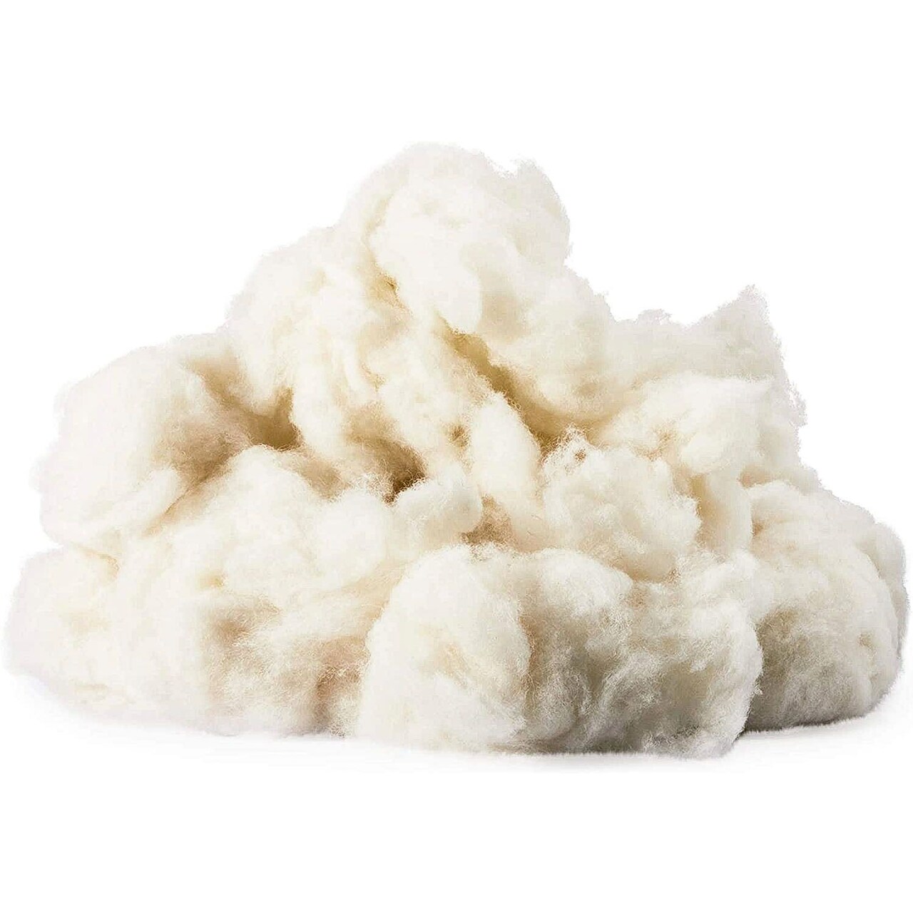 Stuffing for Crafts, Wool Batting for Pillow Filler, Stuffed Animals,  Cushions (16oz, Natural White)